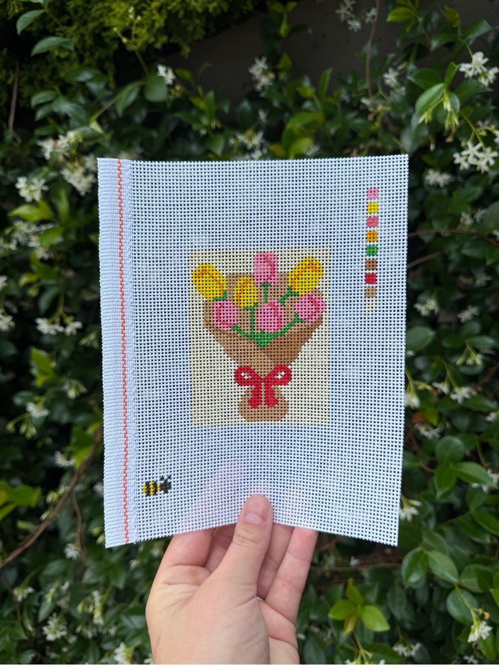 Flower Bouquet Needlepoint Canvas